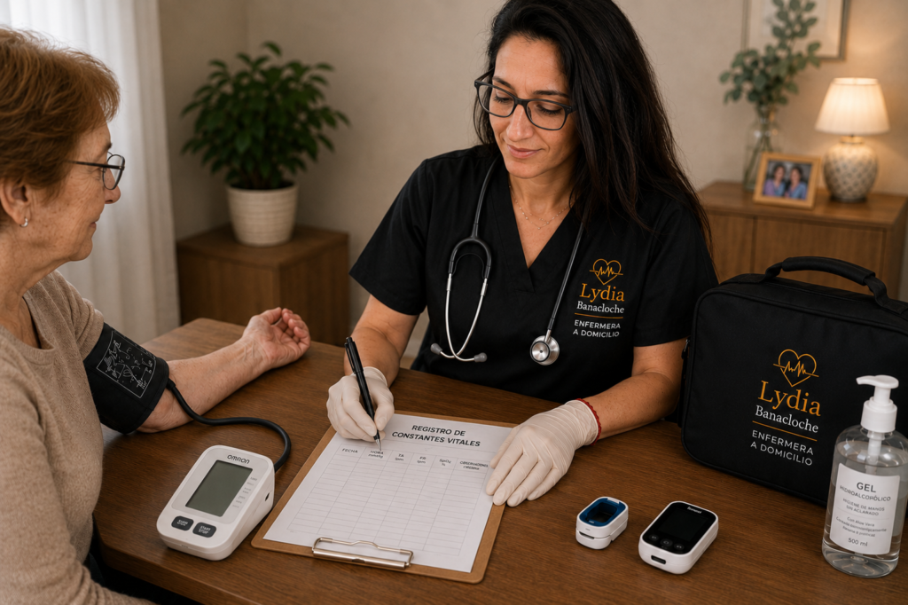 Registro de constantes vitales a domicilio por enfermera en Camp de Túria