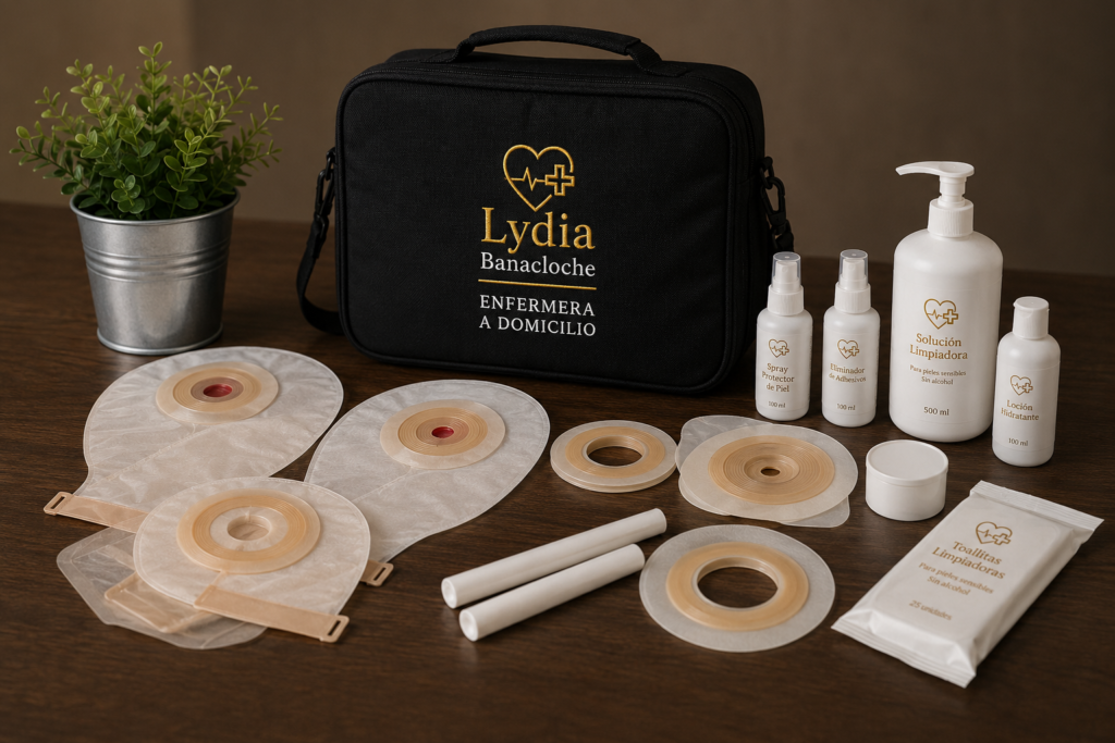 Material para cuidados de ostomía a domicilio en Camp de Túria