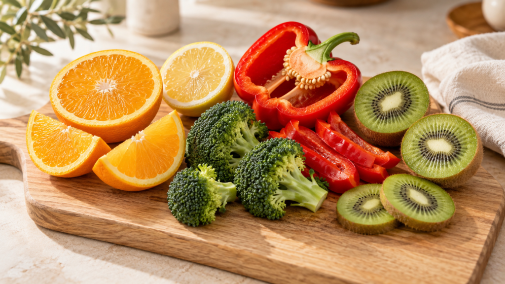 alimentos ricos en vitamina C para cicatrizar heridas